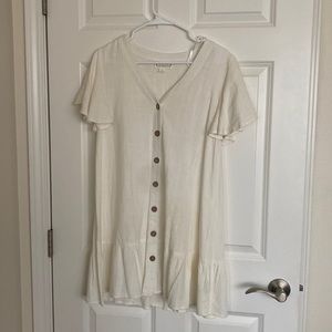 Loverichie babydoll dress - white linen - size small